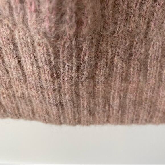 Rebecca Taylor Cowl Neck Mohair Alpaca Dusty Rode Sweater Medium - Picture 7 of 8